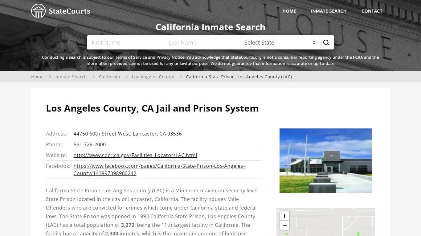 Los Angeles County, CA Jail and Prison System - State Courts